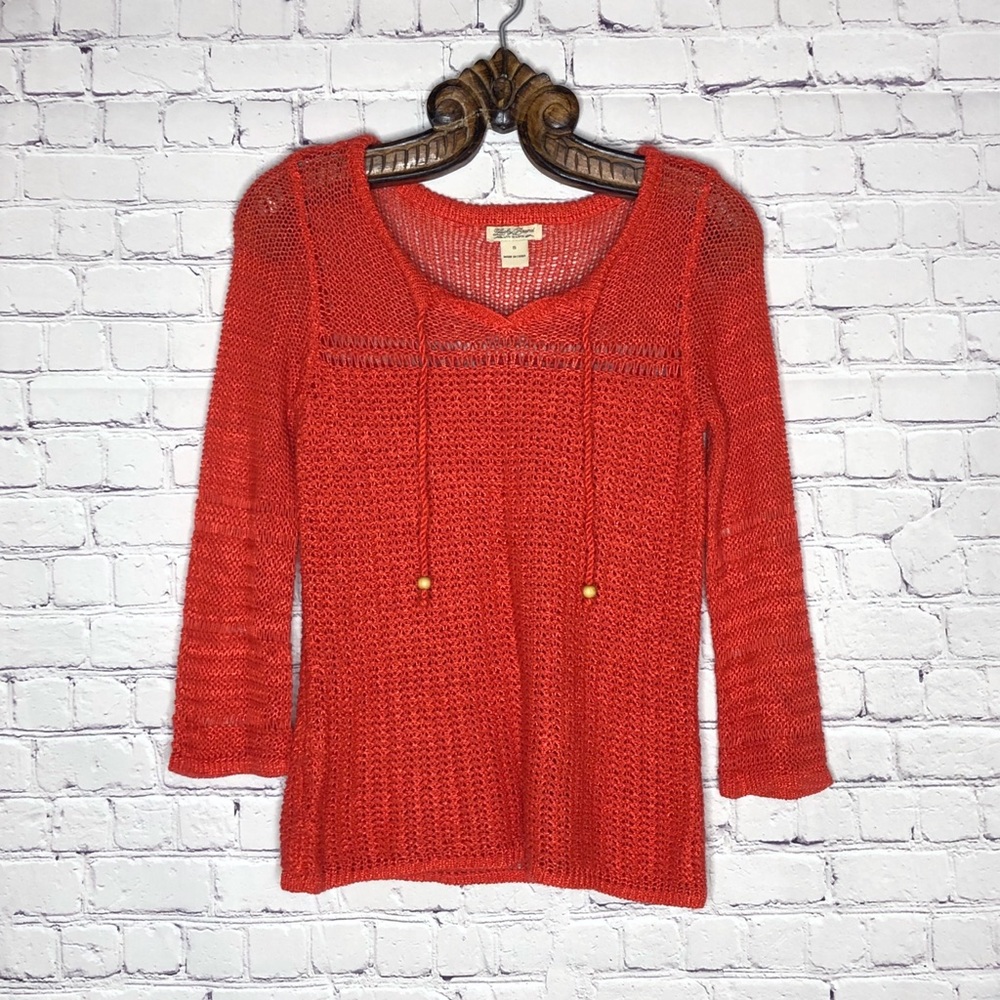 Lucky Brand Crochet Sweater